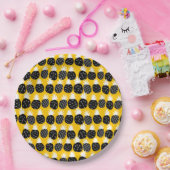 ブラックパイナップル ペーパープレート (パーティー)