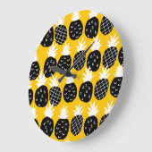 ブラックパイナップル ラージ壁時計 (傾斜)