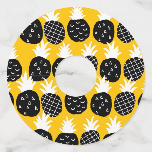 ブラックパイナップル ワイングラスタグ (正面)