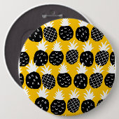 ブラックパイナップル 缶バッジ (正面&裏面)
