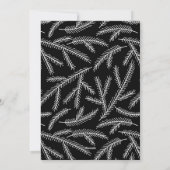 ブラックパインブランチパターンメリークリスマスフォト シーズンカード (裏面)