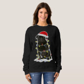 ブラックパグクリスマスクラシックライトTシャツ134 スウェットシャツ (正面フル)