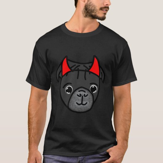 ブラックパグデビル243 Tシャツ (正面)