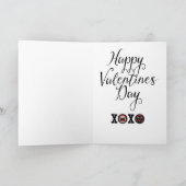 ブラックパグバレンタインのグリーティングカード – Be Mine シーズンカード (内部)