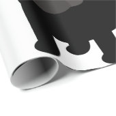 ブラックパグラッピング紙 ラッピングペーパー (ロールコーナー)