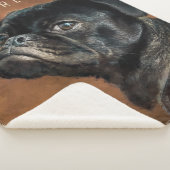 ブラックパグ犬 シェルパブランケット (3/4)