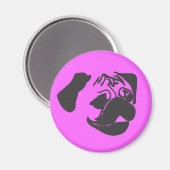 ブラックパグ磁石 マグネット (正面/裏面)