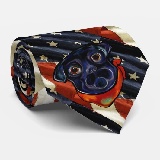 ブラックパグ ネクタイ (ロール)