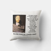 ブラックパスカルゲイン損失を賭ける神の存在引用文 クッション (裏面)