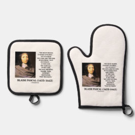 ブラックパスカルゲイン損失を賭ける神の存在引用文 鍋つかみ&鍋敷きセット