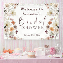 ブラックパステル ボーホー ワイルドフラワー モダン ブライダルシャワー