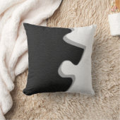 ブラックパズルピースピロー クッション (ブランケット)