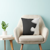 ブラックパズルピースピロー クッション (椅子)