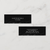 ブラックパタンスリム伝統的フォントクラシック スキニー名刺 (正面/裏面)