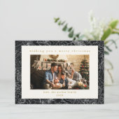 ブラックパターカスタムン写真クリスマスホリデーカード シーズンカード (スタンド正面)