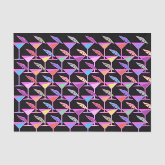 ブラックパターカラフルンのカクテル 薄葉紙 (正面)