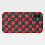 ブラックパターンiphone 5ケースの赤いハート Case-Mate iPhoneケース (裏面(横))