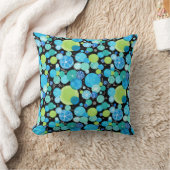 ブラックパタ予測できなーンに青い月 クッション (ブランケット)