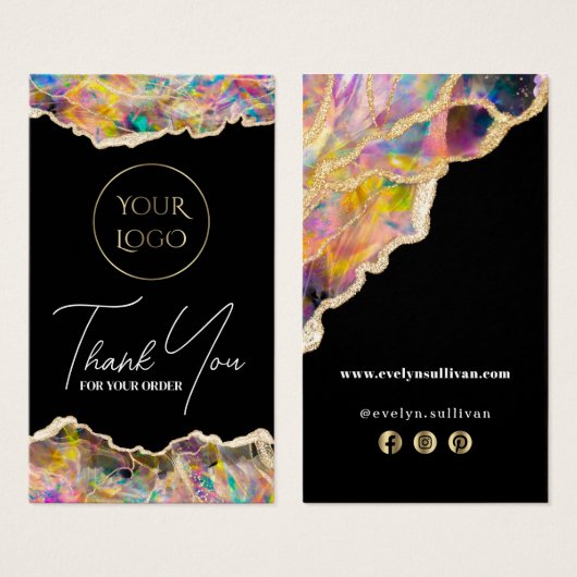 ブラックパッケージ挿入にオパールデザイン (正面&裏面)