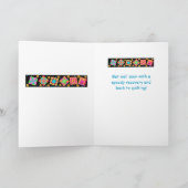 ブラックパッチワークキルトブロックアートが早く良くなる カード (内部)