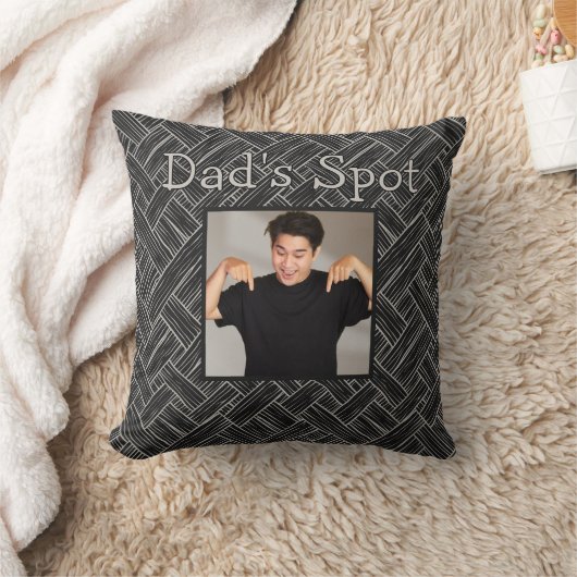 ブラックパパのスポット・ソファ写真父の日の贈り物 クッション (ブランケット)