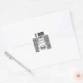 ブラックパパメラニンChristian Man Dury Bruh スクエアシール (封筒)