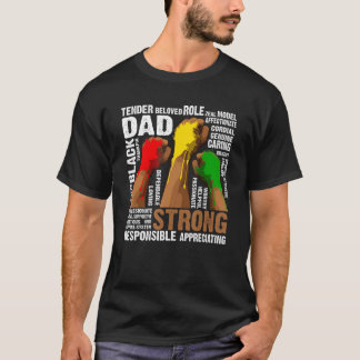 ブラックパパ拳ハンズブラック歴史月アフロ・アブリ Tシャツ
