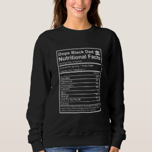 ブラックパパ栄養ファクトブラックパパファーザーパパ スウェットシャツ