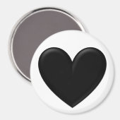 ブラックパフィーハート マグネット (正面/裏面)