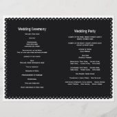 ブラックパペル結婚ピカドのフィエスタ折り畳みプログラム (裏面)