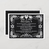 ブラックパペル・ピカドは鳥結婚の詳細を愛する エンクロージャーカード (正面/裏面)