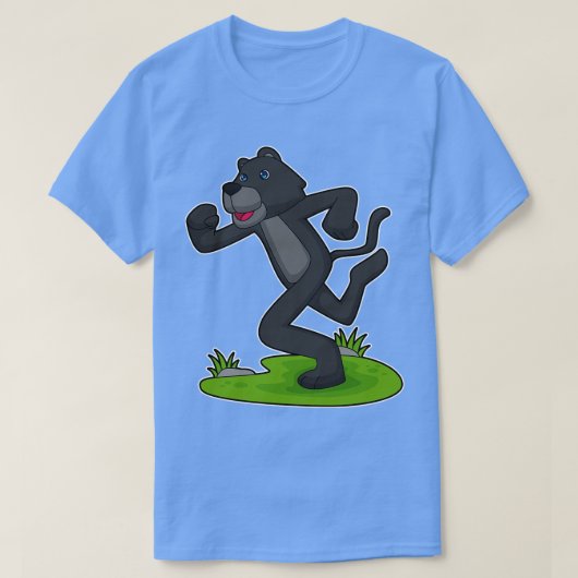 ブラックパランニングンターフィットネス Tシャツ (デザイン正面)