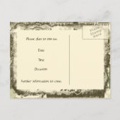 ブラックパリエッフェルタワー音楽クリームザデイト保存 案内ポストカード (裏面)