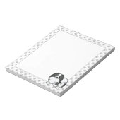 ブラックパルティカラーポメラニア犬かわいい漫画の犬 ノートパッド (回転)