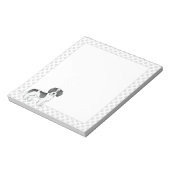 ブラックパルティカラーミニゴールデンドルドードルドッグ&ポーズ ノートパッド (回転)