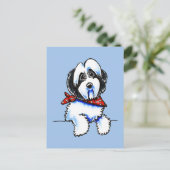 ブラックパルティハバニーリールボーンスカーフ ポストカード (スタンド正面)