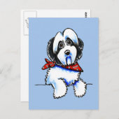 ブラックパルティハバニーリールボーンスカーフ ポストカード (正面/裏面)