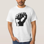 ブラックパワーの握りこぶし Tシャツ (正面)
