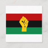 ブラックパワーパンアフリカ国旗 スクエア名刺 (正面)