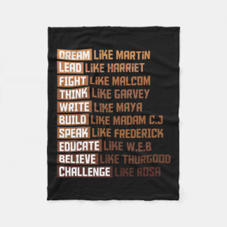ブラックパワー歴史月間アフリカ系アメリカ人プライドG フリースブランケット