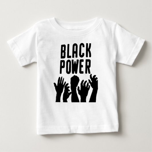 "ブラックパワー"幼児プルオーバーフード付きスウェットシャツ ベビーTシャツ (正面)