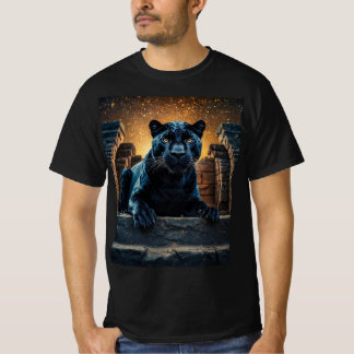 ブラックパンサーとタイの寺院 Tシャツ