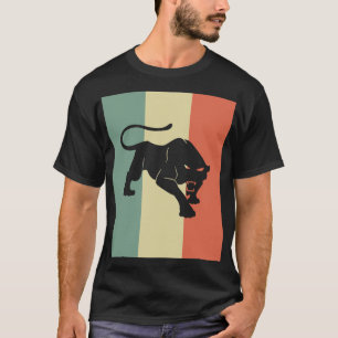 ブラックパンサーのシルエットのワイシャツのレトロのヴィンテージのク Tシャツ