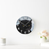 ブラックパンサーのヒョウ属 ラウンド壁時計 (ホーム)