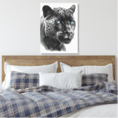 ブラックパンサーイラストレーション – 鉛筆スケッチキャンバス キャンバスプリント (インサイチュ (寝室))