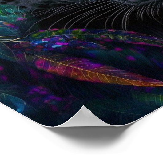 ブラックパンサーウォールアートデジタルウォールアートプリント ポスター (角)