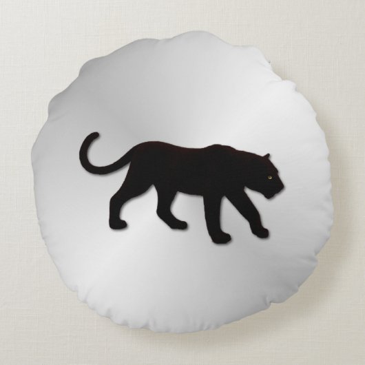 ブラックパンサーオンシルバー ラウンドクッション (裏面)