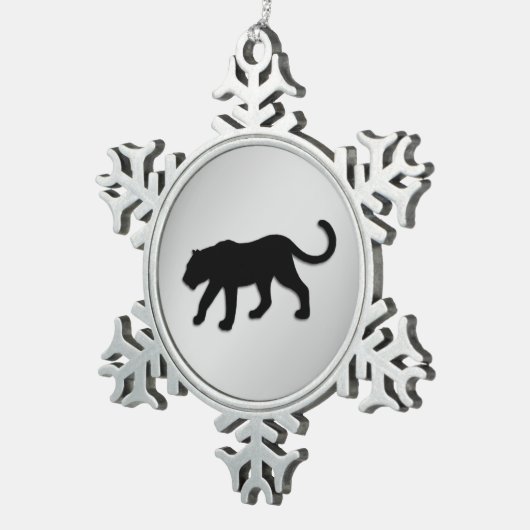 ブラックパンサークリスマス スノーフレークピューターオーナメント (右)