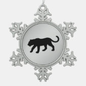 ブラックパンサークリスマス スノーフレークピューターオーナメント (正面)