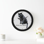 「ブラックパンサーシーン」 ラージ壁時計 (ホーム)